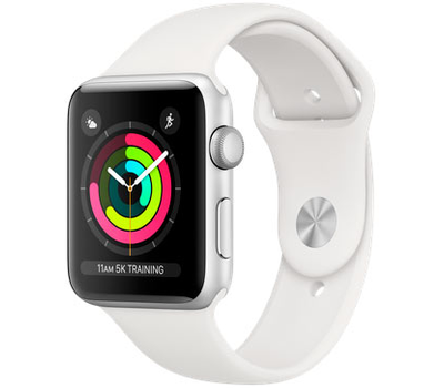 Смарт-часы Apple Watch Series 3 GPS, 42mm Silver Aluminium Case with White Sport Band MTF22GK/A