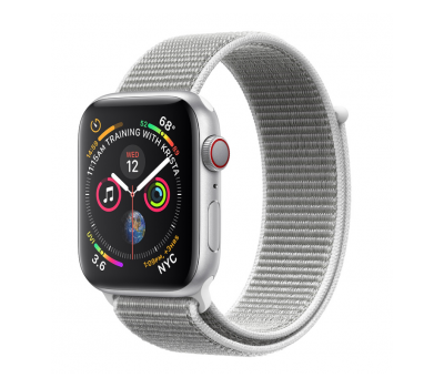 Смарт-часы Apple Watch Series 4 GPS, 44mm Silver Aluminium Case with Seashell Sport Loop MU6C2GK/A