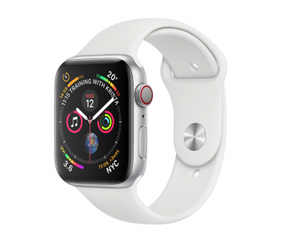 Смарт-часы Apple Watch Series 4 GPS, 44mm Silver Aluminium Case with White Sport Band MU6A2GK/AСмарт-часы Apple Watch Series 4 GPS, 44mm Silver Aluminium Case with White Sport Band MU6A2GK/A