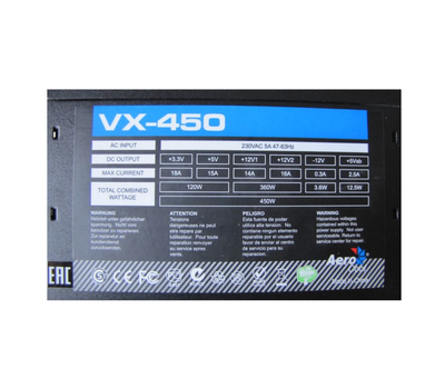 Блок питания Aerocool VX-450 PLUS 450W ATX