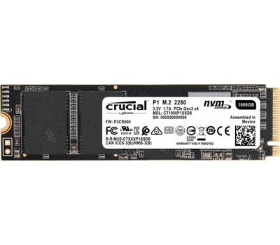 SSD накопитель 1ТБ Crucial P13D NAND M.2 PCIe NVMe Gen3 CT1000P1SSD8