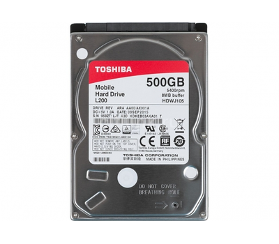 Жесткий диск TOSHIBA L200 500Gb SATA3 2.5" HDWJ105UZSVA