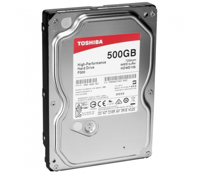 Жесткий диск HDD 500ГБ TOSHIBA P300 SATA 64Mb 3.5" HDWD105UZSVA