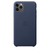 Чехол Apple iPhone 11 Pro Max Leather Case Midnight Blue MX0G2
