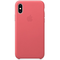 Чехол Apple Leather Case для iPhone XS, розовый пион