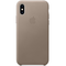 Чехол Apple Leather Case для iPhone XS, платиново-серый