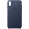 Чехол Apple Leather Case для iPhone XS Max, тёмно-синий